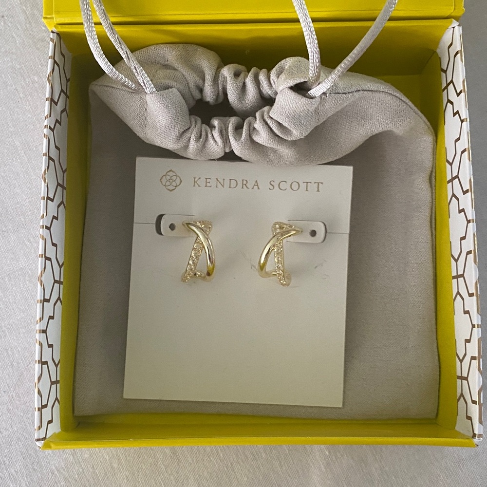 Kendra Scott Gold and Silver Twist Earrings